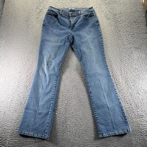 Kim Rogers Jeans Womens 14 Blue Ramie‎ Denim Bootcut Leg Faded Workwear Stretch